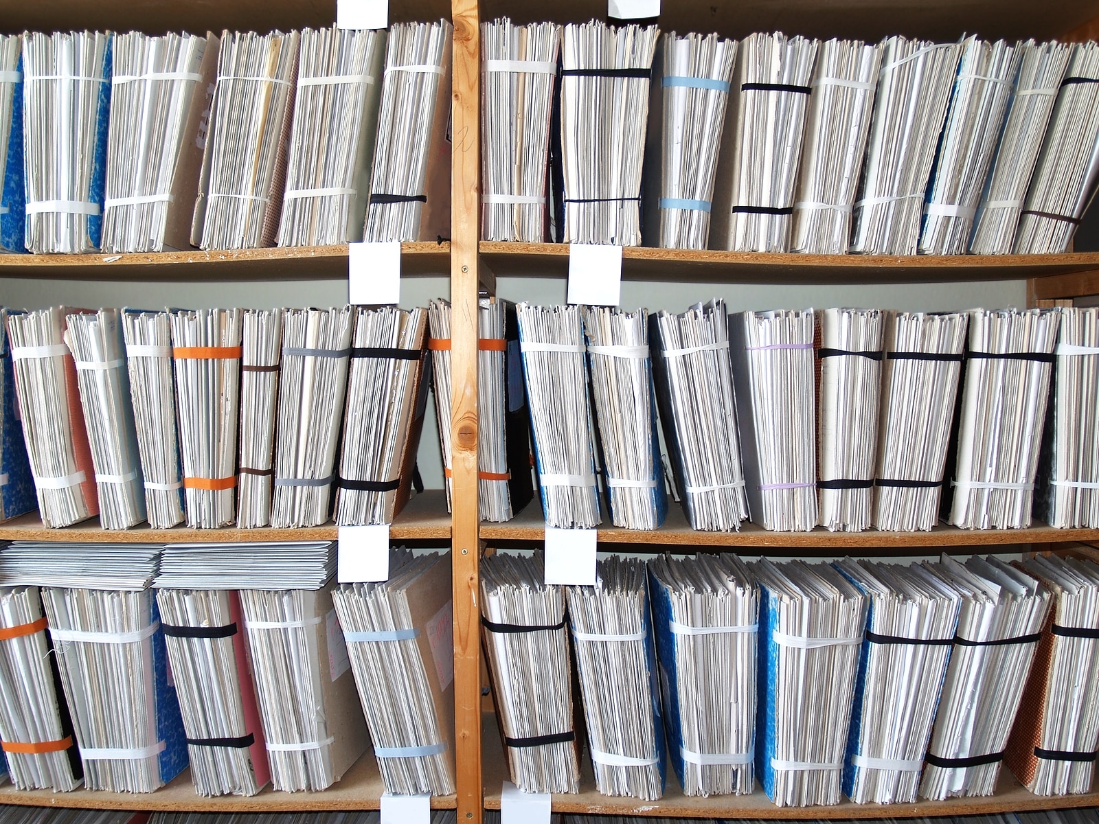 Picture of an Office shelves full of files
